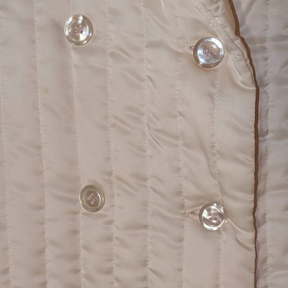 Vintage Quilted Double-Breasted Housecoat